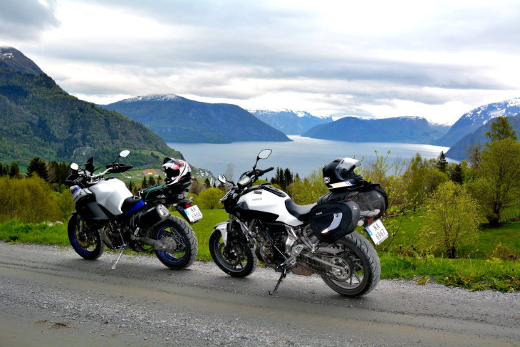 From Sogndal, we could quickly reach dirt roads that scaled the mountains at the water's edge.