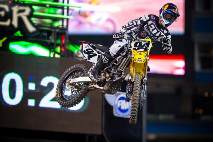 Roczen celebrates his third win of the season at Rogers Centre. Photo Credit: Jeff Kardas 