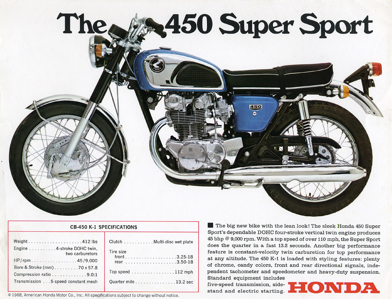 1970 Honda Cb450 Specifications Displanetnet